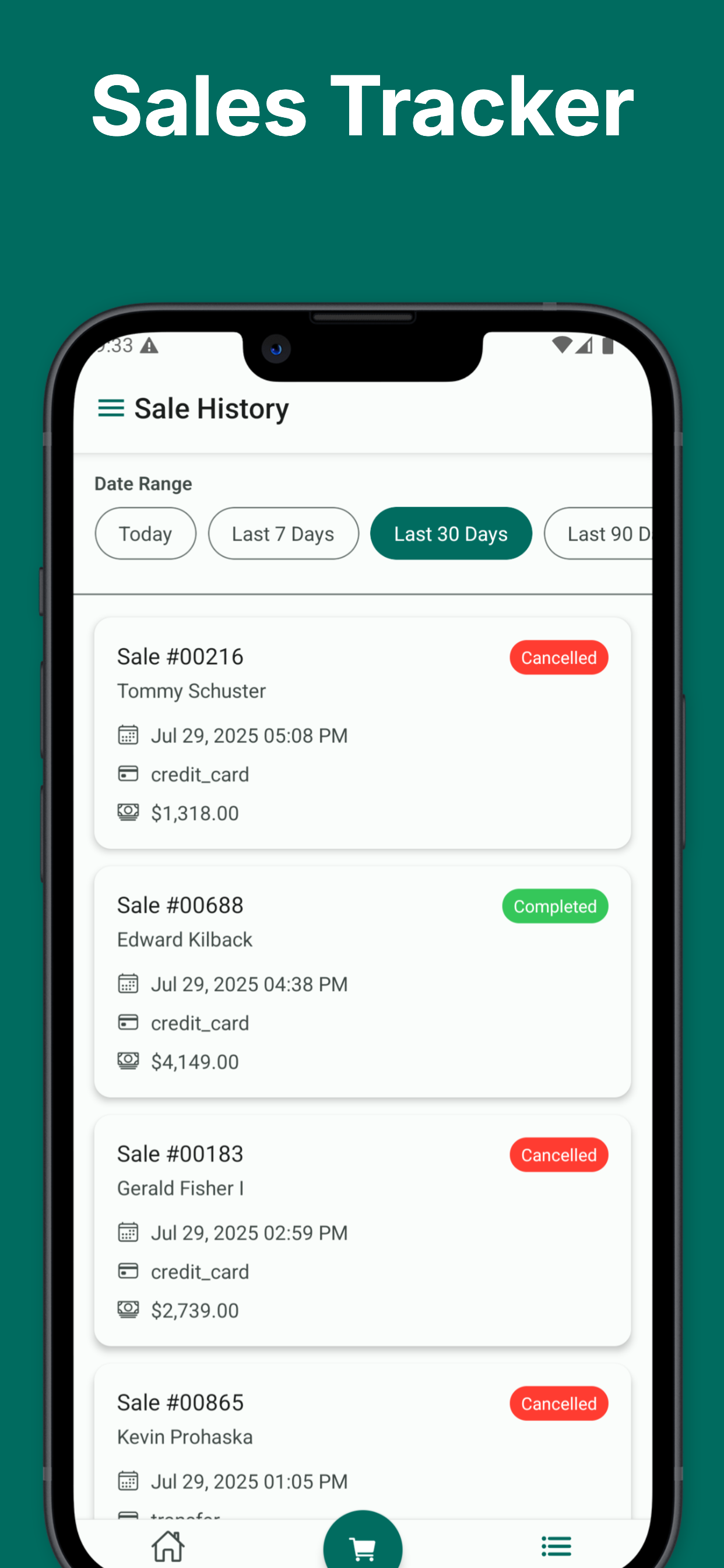 Customer Analyst Screen