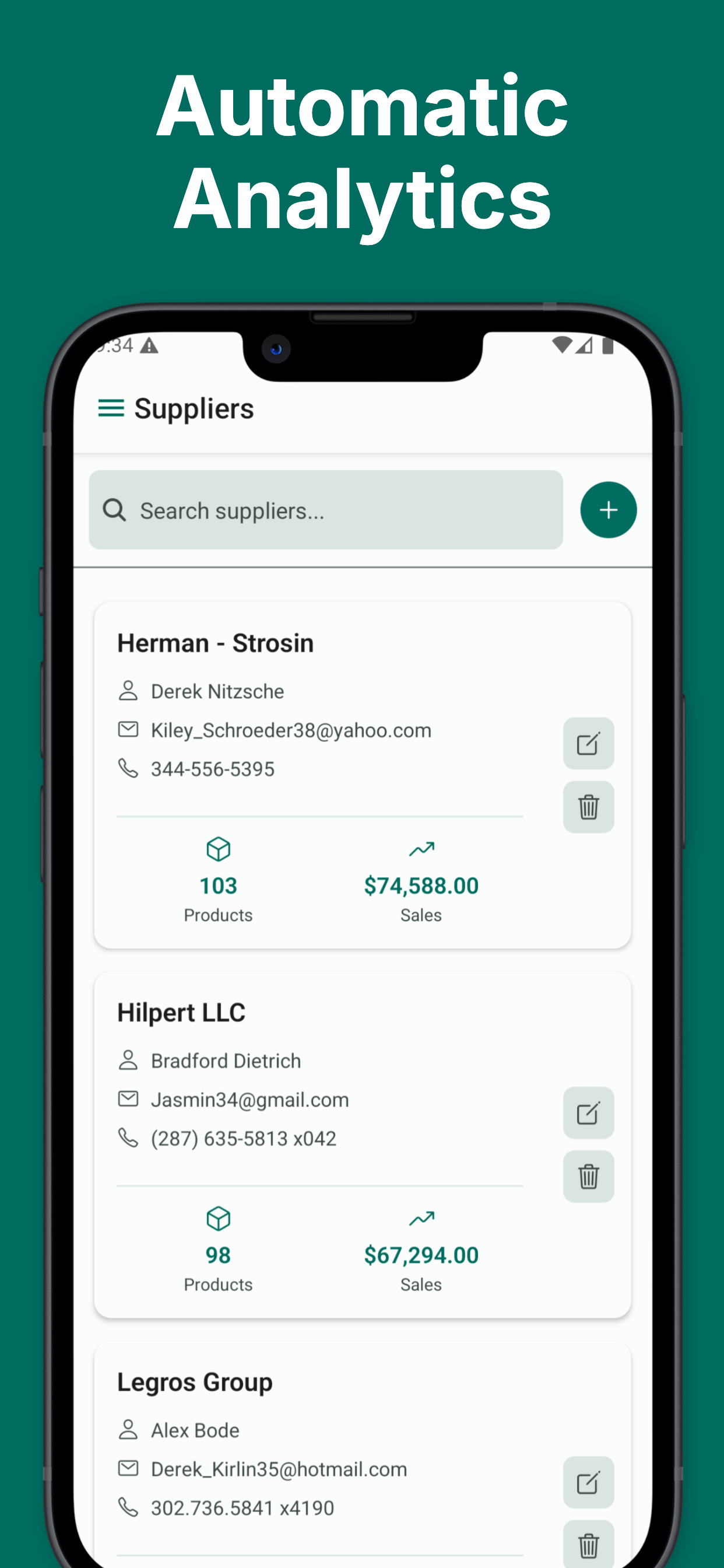 Financial Reports Screen